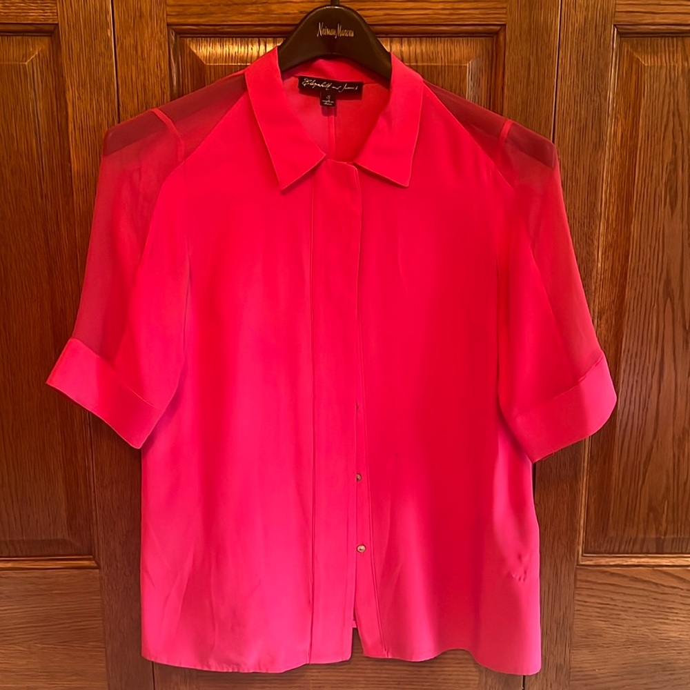 Elizabeth and James fuchsia button-down